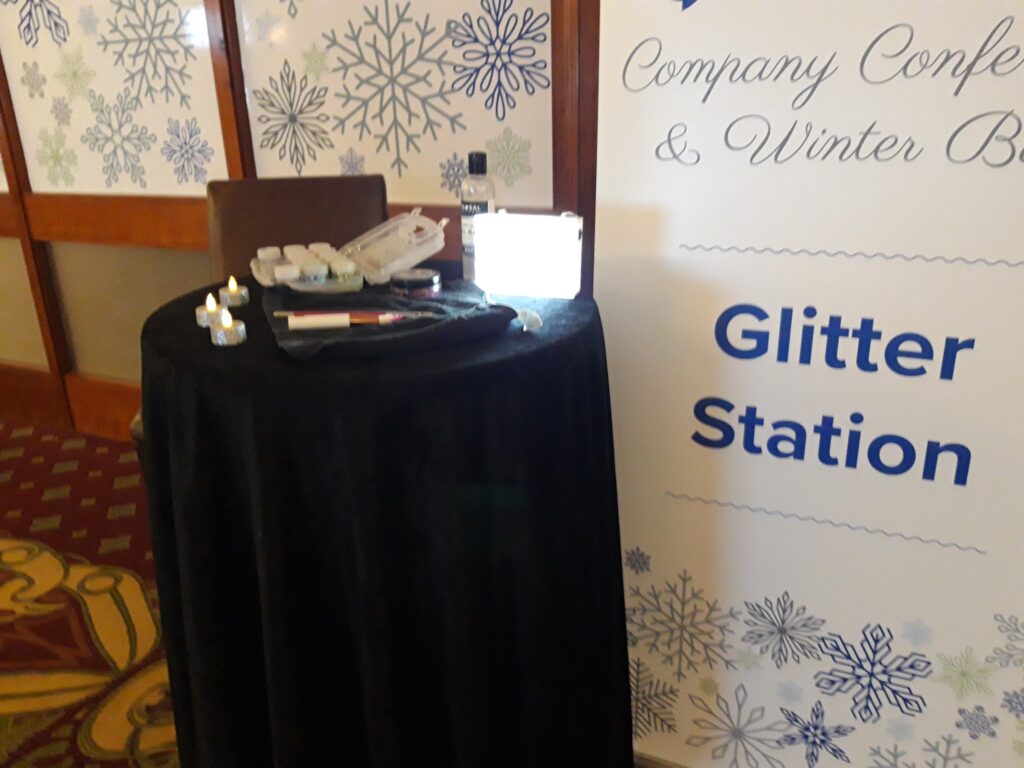 biodegradable glitter station